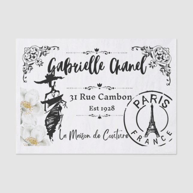 Papier Mousseline Haute Couture - Mode française (Recto)