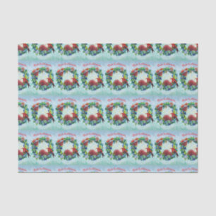 Papier Mousseline Hawaii Mele Kalikimaka Wreath Tissue Paper