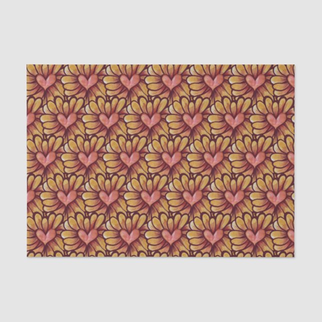 Papier Mousseline Heart Daisy (Recto)