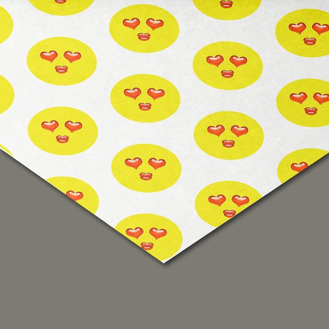 Papier Mousseline Heart Love Eyes Emoji Motif (Créateur téléchargé)