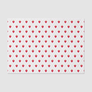 Papier Mousseline Hearts Queen Wonderland Alice Red Tissue Paper