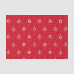 Papier Mousseline Hearts Queen Wonderland Alice Red Tissue Paper