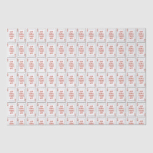 Papier Mousseline Hébreu personnalisé Venachafoch-hu Purim Mishloach