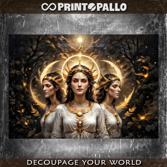 Papier Mousseline Hecate la déesse grecque avec trois formes (Créateur téléchargé)