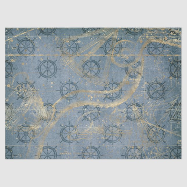 Papier Mousseline Hélice de livraison sur la page Découpage bleue (Recto)