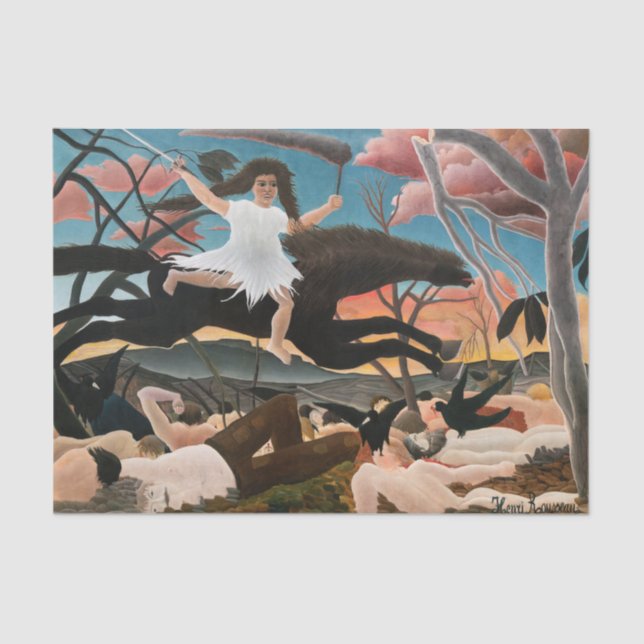 Papier Mousseline Henri Rousseau - La guerre (Recto)