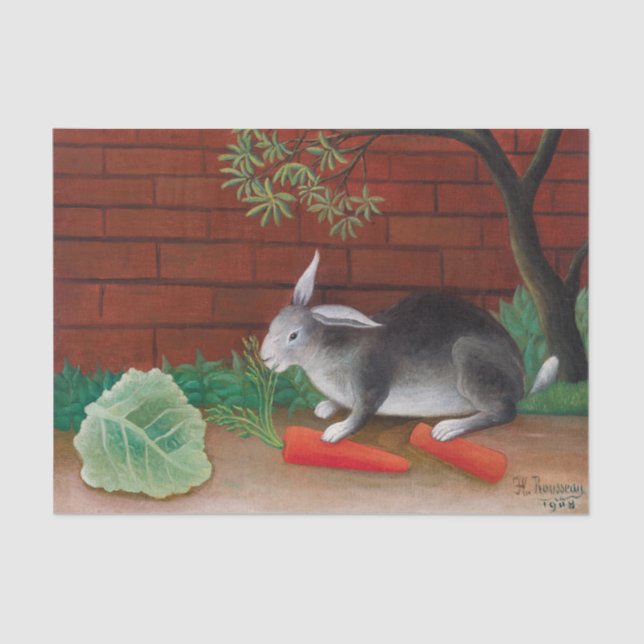 Papier Mousseline Henri Rousseau - Le repas du lapin (Recto)