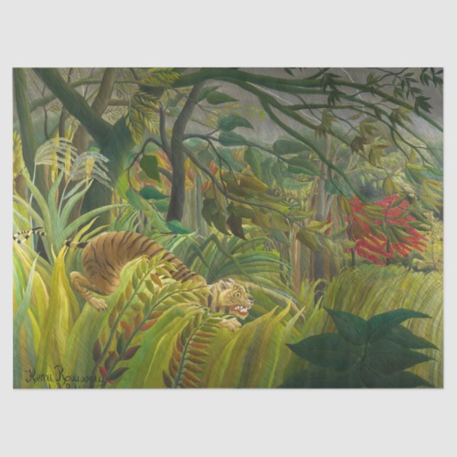 Papier Mousseline Henri Rousseau - Surpris ! (Recto)