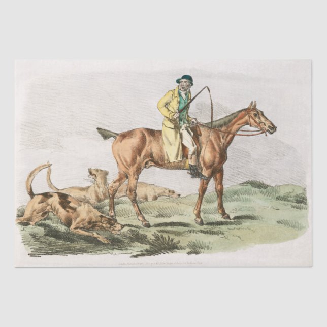 Papier Mousseline Henry Alken | Cavalier chasseur (Recto)