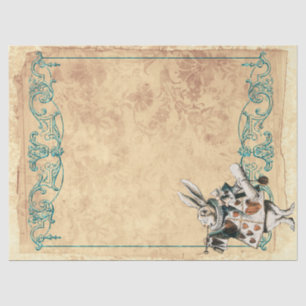 Papier Mousseline Herald White Rabbit Alice au pays des merveilles