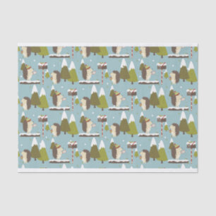 Papier Mousseline Hérisson de Noël amusant Enfants