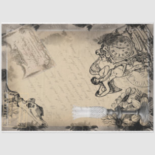 Papier Mousseline Heure de fête d'Halloween Ephémère Vintage