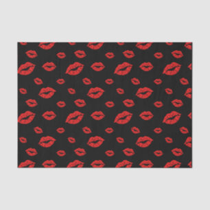 Papier Mousseline Heureuse Sainte-Valentin Red Lipstick Blot Kiss