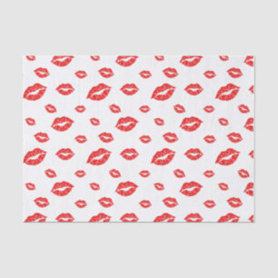 Papier Mousseline Heureuse Sainte-Valentin Red Lipstick Blot Kiss