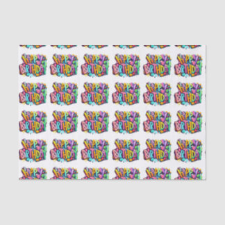 Papier Mousseline heureux anniversaire heureux ballons amusants