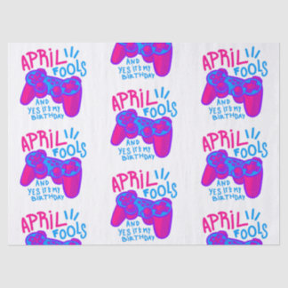 Papier Mousseline heureux April Fools Day gamer anniversaire