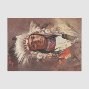 Papier Mousseline Hiawatha Portrait en chef des Indiens d'Amérique