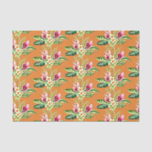 Papier Mousseline Hibiscus Botanique Tropical Feuilles N'importe que