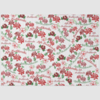 Hibiscus hawaïen Mele Kalikimaka Papier Tissu