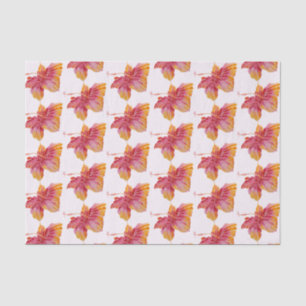 Papier Mousseline Hibiscus hawaïen motif floral 10lb papier de tissu