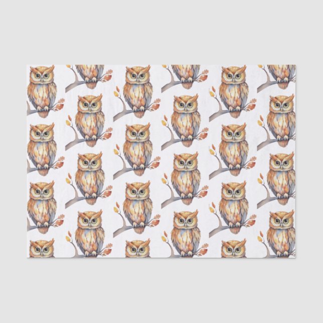 Papier Mousseline Hibou (Recto)