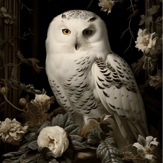 Papier Mousseline Hibou blanc (Créateur téléchargé)