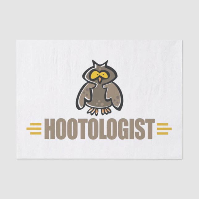 Papier Mousseline Hibou drôle (Recto)