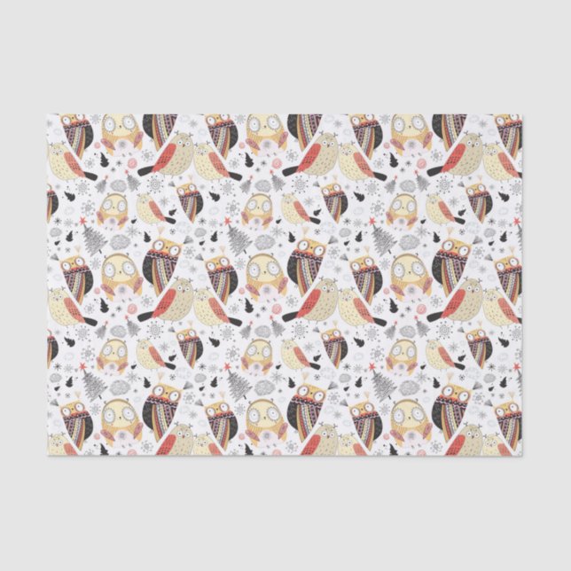 Papier Mousseline Hibou drôle de texture (Recto)