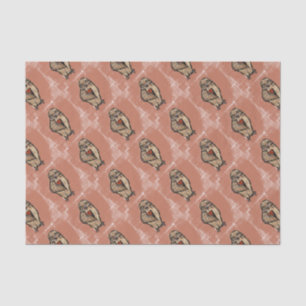Papier Mousseline Hibou sage