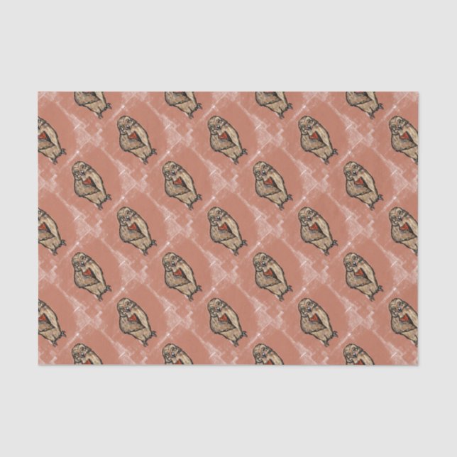 Papier Mousseline Hibou sage (Recto)