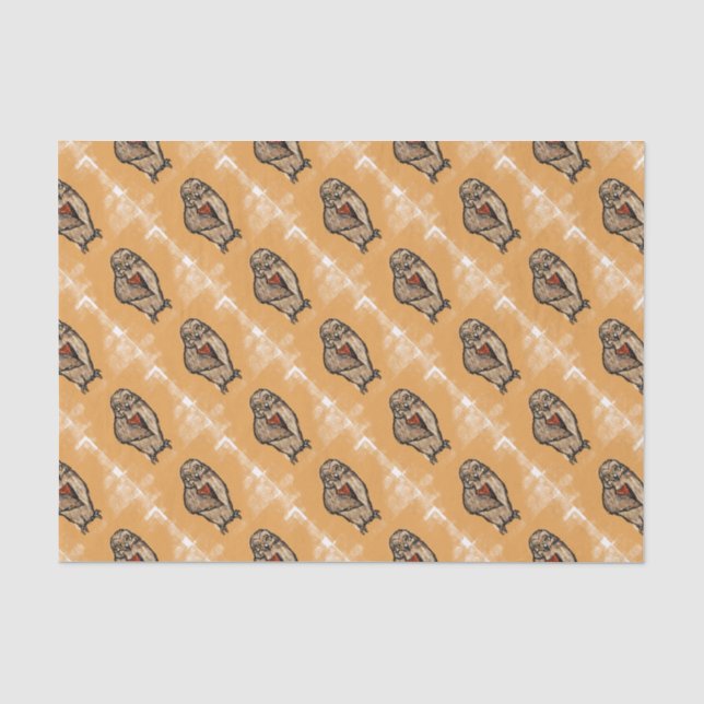 Papier Mousseline Hibou sage (Recto)