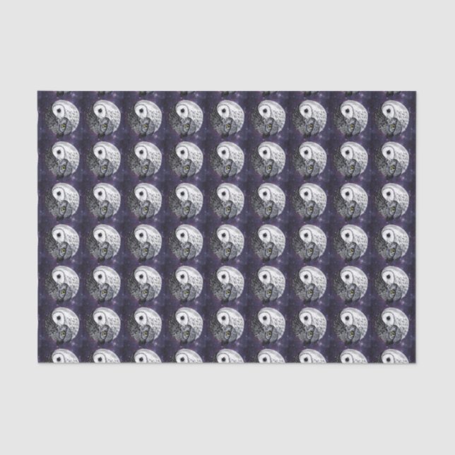 Papier Mousseline Hiboux de Yin Yang (Recto)