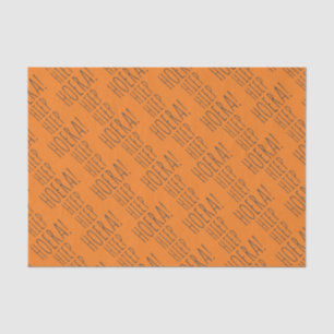 Papier Mousseline Hiep Hiep Hoera Orange Balloon Néerlandais Anniver