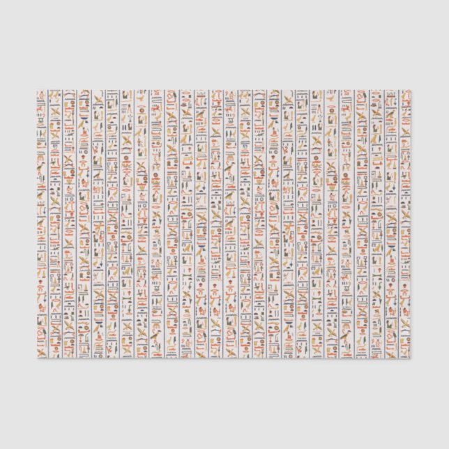 Papier Mousseline hiéroglyphes de l'ancienne égypte motif histo (Recto)