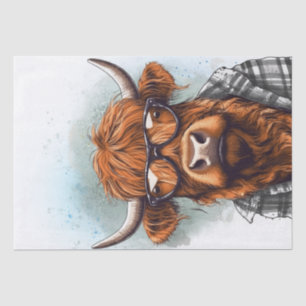 Papier Mousseline Highland Cow Bro Funny Highland Bull