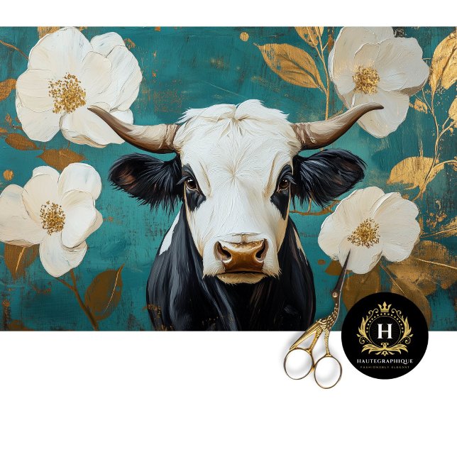 Papier Mousseline Highland Cow Rustic Boho Farmhouse Decoupage (Créateur téléchargé)