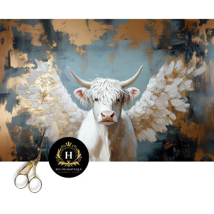 Papier Mousseline Highland Cow Rustic Boho Farmhouse Decoupage