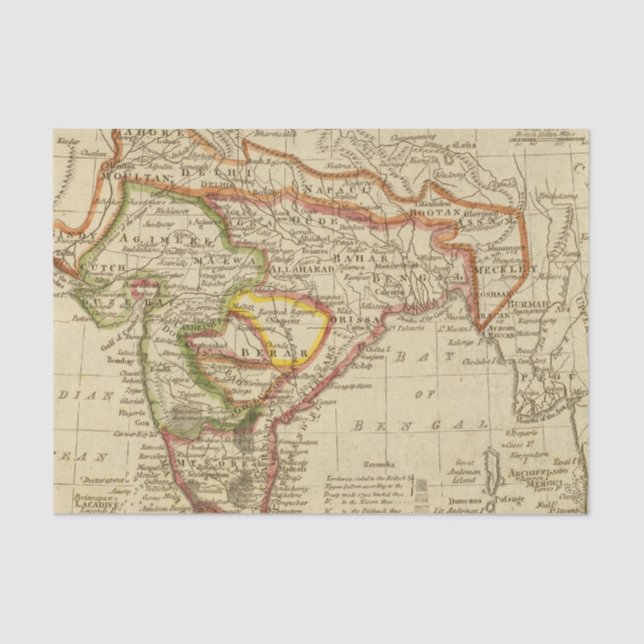 Papier Mousseline Hindoostan ou l'Inde (Recto)