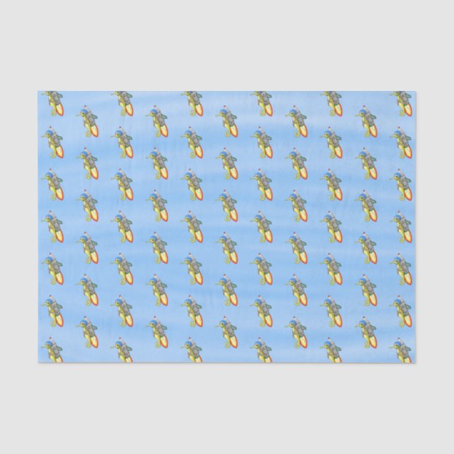Papier Mousseline Hippocampe Fusée Rapide (Recto)