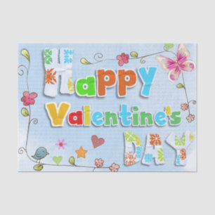 Papier Mousseline Hippy Super Style Heureuse Sainte-Valentin