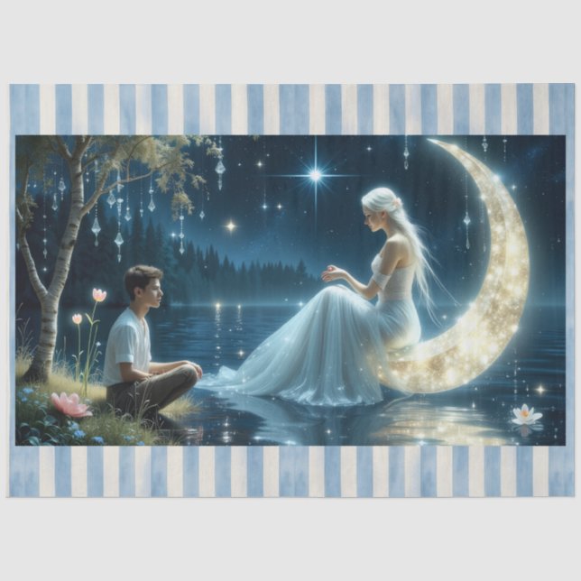 Papier Mousseline Histoire d'amour de sirène (Recto)