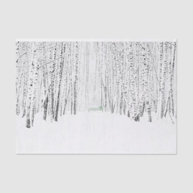 Papier Mousseline Histoire de Noël blanche (Recto)