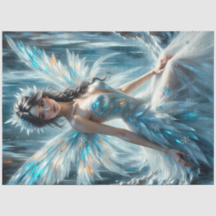 Papier Mousseline Hiver Angel Fairy Ice Kingdom Imaginaire Découpage
