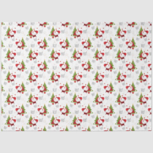 Papier Mousseline Ho Ho Ho Père Noël et arbres de Noël