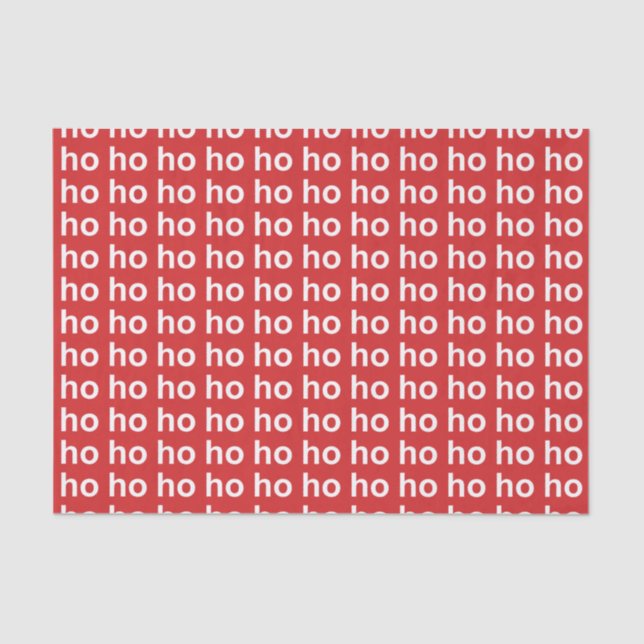 Papier Mousseline Ho Ho Rouge (Recto)