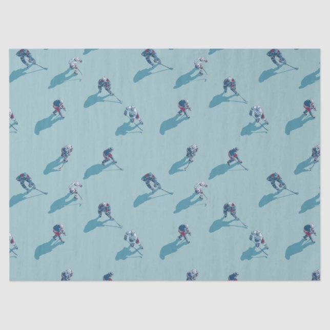 Papier Mousseline Hockey players on ice (Recto)
