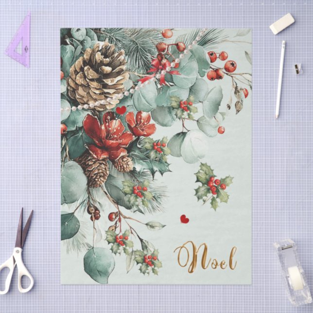 Papier Mousseline Holiday Branches Tree Tissue Paper (Artisanat)