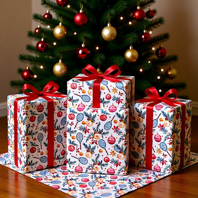 Papier Mousseline Holiday Love-Love-Love tennis Noël, (Holiday Love-Love tennis Christmas, Tissue Paper)