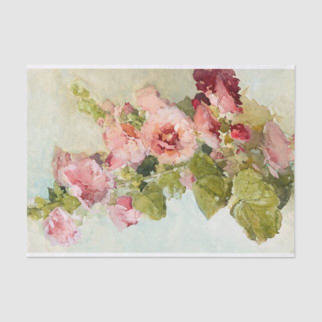 Papier Mousseline Hollyhocks par Franz Bischoff (Recto)