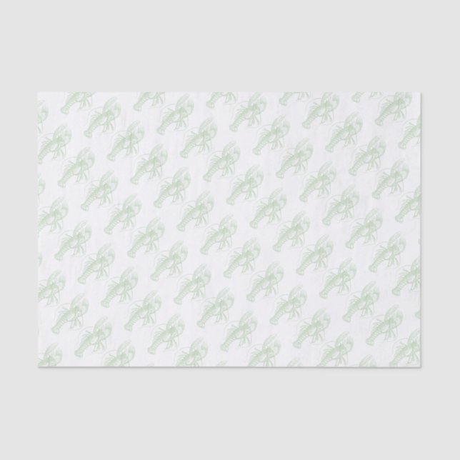 Papier Mousseline Homard vert Sage (Recto)